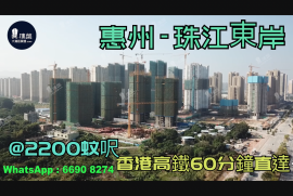 珠江東岸_惠州|首期3萬(減)|@2200蚊呎|香港高鐵60分鐘直達|香港銀行按揭(實景航拍)